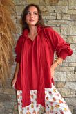 Larc Poet Blouse Sangria